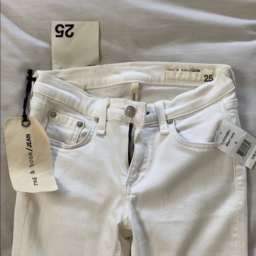 Rag & bone skinny white jeans size 25